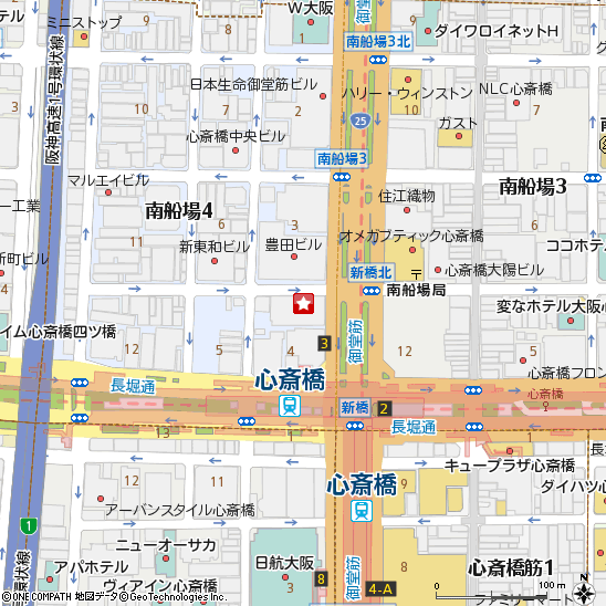 ＳＢＪ銀行大阪支店・大阪中央支店付近の地図
